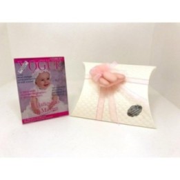 Bomboniera compleanno battesimo copertina vogue cm 7,5x10 presonalizzata con foto e dati