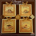 IDEA REGALO SET QUADRETTI SHABBY CHIC COUNTRY ARREDAMENTI CUCINA 15x15 ART sr5