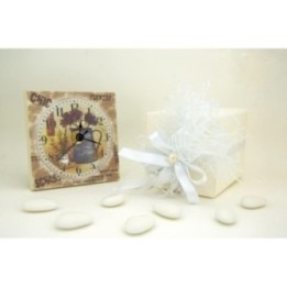 OROLOGIO BOMBONIERA MATRIMONIO SHABBY CHIC PERSONALIZZATI SH02