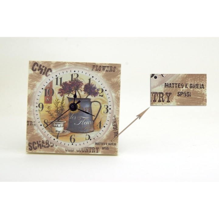 OROLOGIO BOMBONIERA MATRIMONIO SHABBY CHIC PERSONALIZZATI SH02