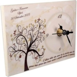 Bomboniera orologio modello Albero della vita per matrimonio, battesimo, cresima, comunione. Personalizzato, misura cm. 10x14 e