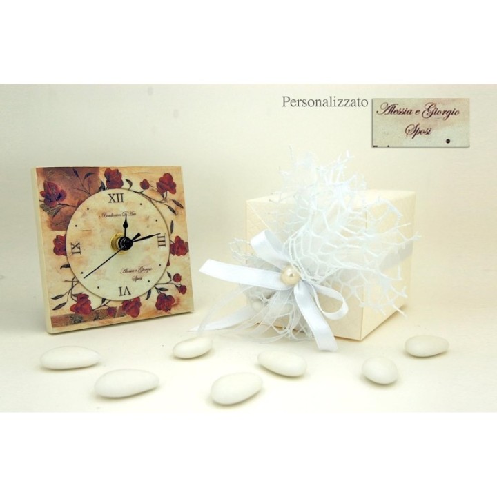 Bomboniere D'Arte™ Orologio BOMBONIERA Matrimonio Stile Elegant Personalizzati (EL04)