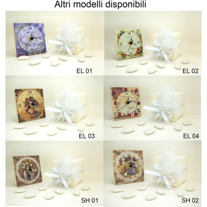 Bomboniere D'Arte™ Orologio BOMBONIERA Matrimonio Stile Elegant Personalizzati (EL04)