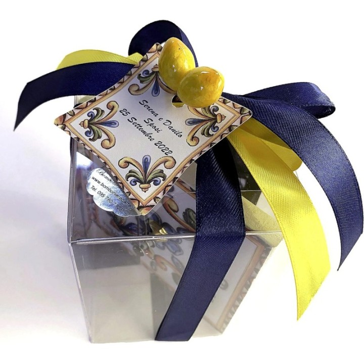 Bomboniera orologio personalizzato matrimonio cresima comunione stile siciliano