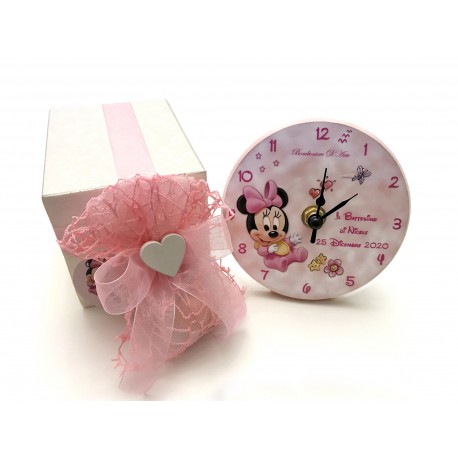 Battesimo bomboniere minnie orologio personalizzato