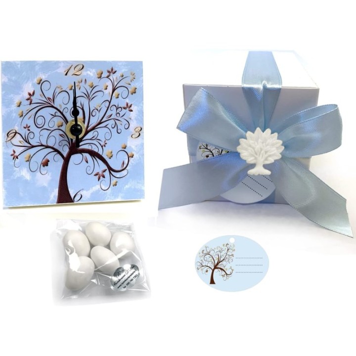 Bomboniere Albero della Vita Battesimo cresima Orologio Bimbo (Set da 6 Bomboniere)