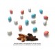 Saccetti con Confetti Cuore in Legno e bigliettini 